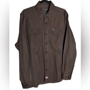 DIXXON Workforce Long Sleeve Garage Work Shirt size Large